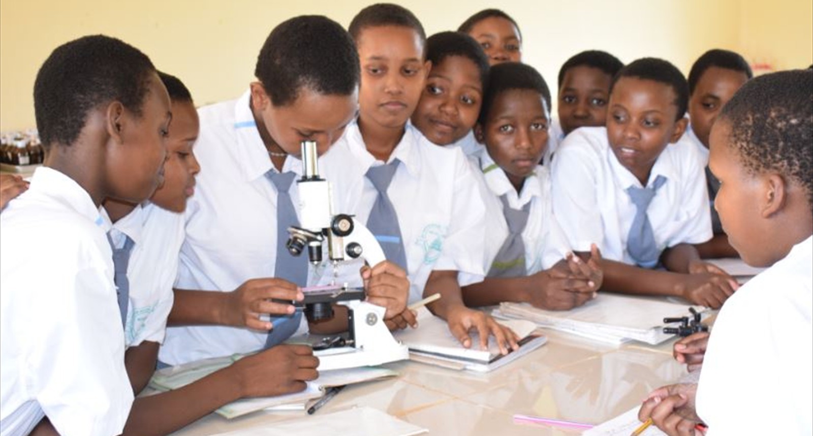 Students in a Chemistry Practical Session.